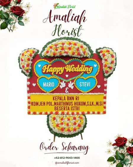 Papan Bunga Pernikahan Linggarsari